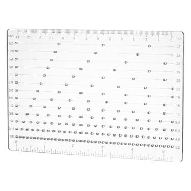 Imagem de Régua de acrílico retangular transparente 15 x 9,9 cm Régua de cálculo de posicionamento POLEGADAS MM Ferramenta de medida Suprimentos de ferramenta de costura para medição Costura Alfaiate Artesanato