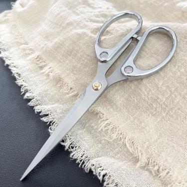 Imagem de Tesoura ultra-afiada de aço inoxidável, tesouras multiuso para casa, escola, costura, tecido, artesanato e projetos DIY, conjunto colorido com aderência antiderrapante, prata