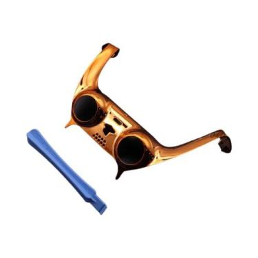 Imagem de Controle PS5 Cromado Fosco Com Faixa Decorativa E Tampa De Controle Co