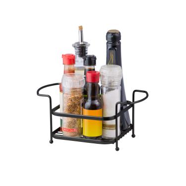 Imagem de Porta Tempero Condimento Suporte Galeteiro Preto Organização Cozinha