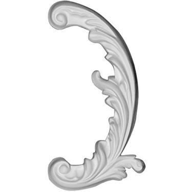 Imagem de Ekena Millwork Onlay, Onl04X06X01ME-R 7,6 cm L x 17,5 cm A x 1,5 cm P, Onlay, Direita, Primed de Fábrica Branco