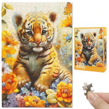 Imagem de Quebra-cabeça pyingtoon Flower Grove Tiger 300 peças