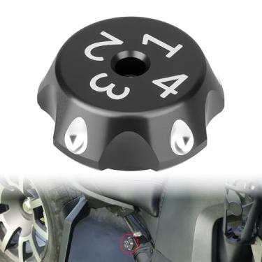 Imagem de Aferrizu Tampa decorativa de alumínio para decoração de porca com amortecedor traseiro para Can Am Ryker 600 900 Rally Edition Sport 2019-2025 acessórios decorativos de substituição (preto)