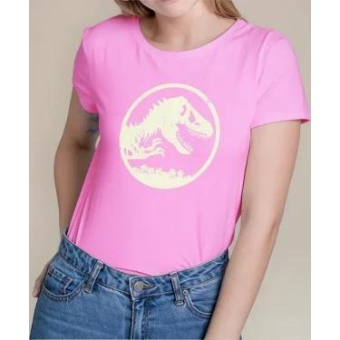 Imagem de Camiseta Camisa Algodão Feminina Masculina Adulto Filme Dinossauro Jur