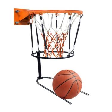 Imagem de WodGod Acessório de retorno de basquete, rebote de basquete resistente, acessórios de basquete para uso externo e interno, ótimo para jogar sozinho e treinar, preto