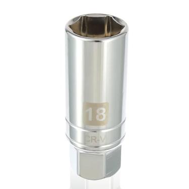 Imagem de HUAREW Soquete magnético de vela de ignição de 18 mm, soquete de vela de ignição de 6 pontos de 3/20.3 cm, ferramenta de remoção de plugues de faísca para substituição