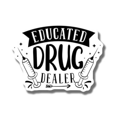 Imagem de Ímã educado traficante de drogas - presente engraçado de farmácia - ímã de apreciação de enfermeira - decoração de escritório farmacêutico - ímã decorativo de presente profissional médico AAMT0925