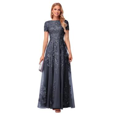 Imagem de Vestido de noite YOFF A-line Long Sequin Mother of the Bride
