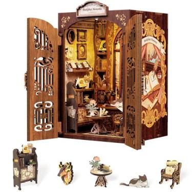 Imagem de Kit de quarto de casa em miniatura DIY Book Nook Fsolis Bookshop Memor