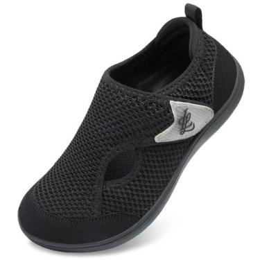 Imagem de Tênis de caminhada femininos LeisFit Sapatos largos para diabéticos Sa