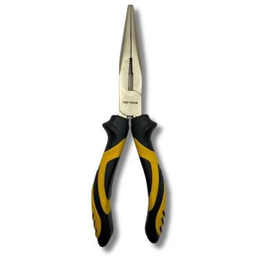 Imagem de Alicate Bico Longo Reto 8 Meia Cana Niquelado Aço Carbono