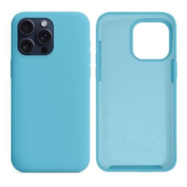 Imagem de Capinha Compatível com iPhone 15 Pro Max Silicone Aveludada - GCM CASE