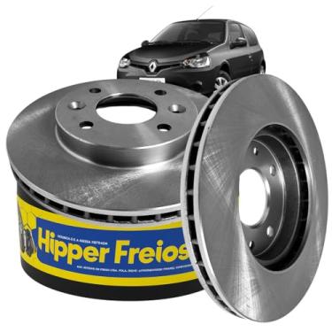 Imagem de Par Disco de Freio Dianteiro HF572 Compatível com Clio Kangoo Symbol 238mm Ventilado