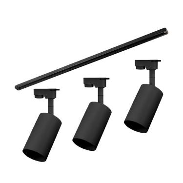 Imagem de Kit Trilho Taschibra Com 3 Spot Track Par20 E27 Bivolt Preto