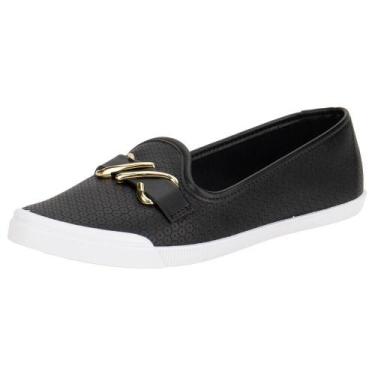 Imagem de Sapatilha feminina flat moleca 5109796, Preto, 38