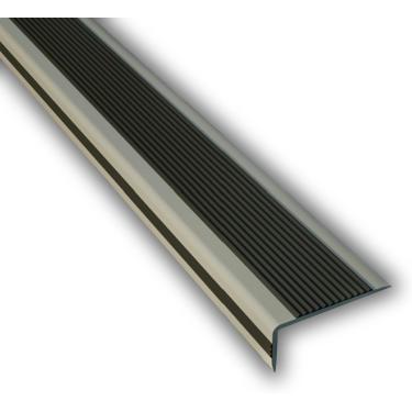 Imagem de Protetor De Borda De Escada De Ligação De Borracha L-moulding Tira De Transição De Piso Nariz De Escada Degraus De Borda De Escada Autoadesivo De Borracha Deg, Black Gray, 5cmX2.5cmX1.3m
