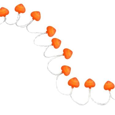 Imagem de LUMINFLY 40 luzes LED de coração com clipes de foto rosa, alimentado por bateria, 1,8 m de comprimento, decoração romântica para casamentos e festas