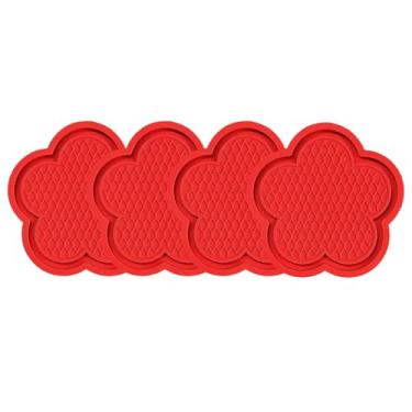 Imagem de Lyxheth Porta-copos de carro com 4 peças, tapete de suporte de copo de carro, à prova d'água, antiderrapante, porta-copos, embutidos em ornamentos, acessórios de decoração automotiva, porta-copos em