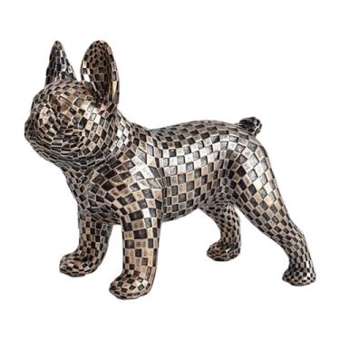 Imagem de Bothyi Estátua de cachorro, escultura de animal, elegante decoração francesa, estatueta de luxo de animal, estilo nórdico, para decoração de sala de jantar,