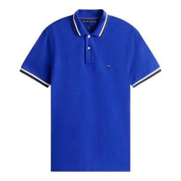 Imagem de Camisa Polo Tommy Hilfiger Cuff Interest Slim Fit Verde-Masculino