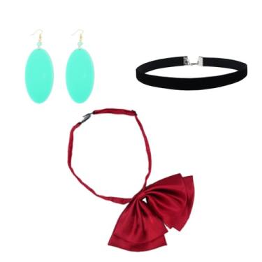 Imagem de RAINDEWLL Momo Ayase Cosplay Brincos Gargantilha Conjunto de Acessórios Anime Cosplay Joias Adereços de Halloween