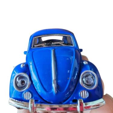 Imagem de Carrinho Miniatura Colecionável Brinquedo Volk Fusc quinha Carrinho Metal À fricção Abre Porta (Azul)