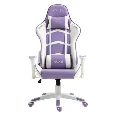 Imagem de Cadeira Gamer MX5 Giratória Branco e Roxo MYMAX