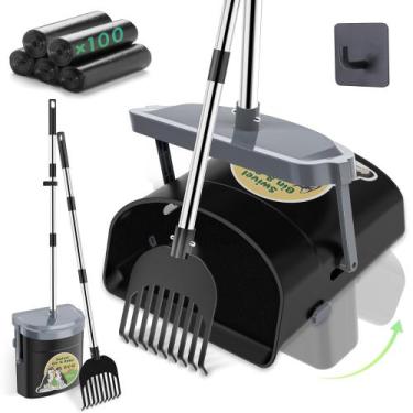 Imagem de Kit Dog Pooper Scooper UPSKY, alça de aço inoxidável de 85 cm