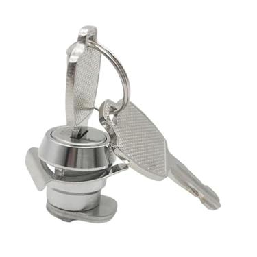 Imagem de Ysyqkn Fechadura Da Tampa Traseira, Cilindro Da Fechadura Da Tampa Traseira, para Porta-malas de Armazenamento, Fácil de Instalar com Um Conjunto de Chaves, 22 mm