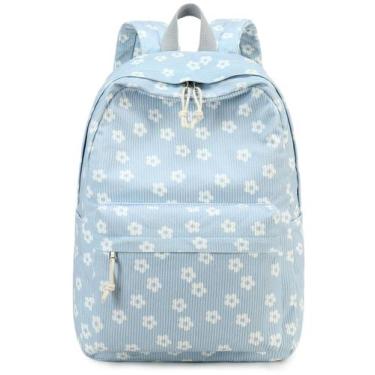 Imagem de Mochila Bluboon 33x15x43cm em veludo leve para meninas