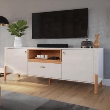 Imagem de Rack Sala Inglaterra Off White New/jequitiba