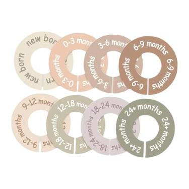 Imagem de Generic 8 divisórias para armário de bebê, organizador de quarto infantil, organizador de roupas por tamanho, cabides com divisórias, Colorida