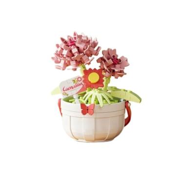 Imagem de Mini vaso de plantas, bonsai, blocos de construção, partícula artificial, enfeite de Natal botânico, presentes para meninos e meninas