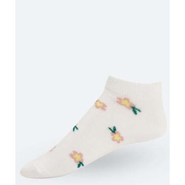 Imagem de Kit 3 Pares Meias Soquete Feminina Estampadas Marisa-40083, 34/39, Bra