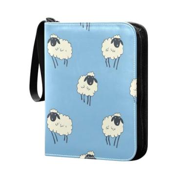 Imagem de Wassud Fichário de 4 bolsos para cartões colecionáveis de ovelhas fofas comporta 400 cartões padrão, álbum TCG CCG MTG, presentes para colecionadores, meninos e meninas
