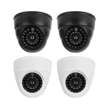 Imagem de Câmera Falsa Realista Com Luz LED Simulada, Monitor Falso De Vigilânci