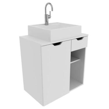 Imagem de Gabinete Com Cuba Para Banheiro Bn3600x05 Branco - TECNO MOBILI