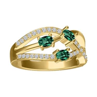 Imagem de Designed by Ellen ALEXANDRITE BRASILEIRA Pedra Natural Mudança de Cor = Anel de Diamante 0,40 ct em Ouro 14K, Metal, Alexandrita