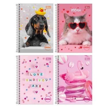 Imagem de Caderno Espiral Tilibra 1/4 Capa Dura Zoom+ Feminino 200 Folhas - Emba