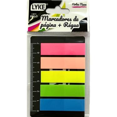 Imagem de Marcador De Página Neon Com Régua 7cm Lyke
