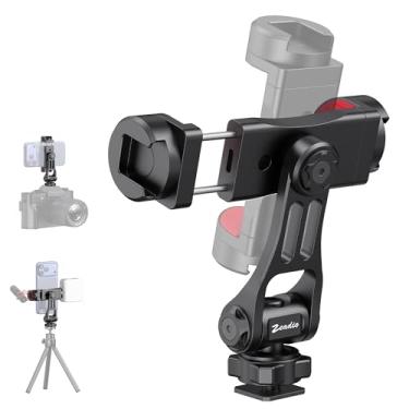 Imagem de Zeadio Suporte de tripé para smartphone, braçadeira para celular com suporte hot-shoe