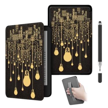 Imagem de Akacy Capa de TPU leve com estampa pintada com alça de pulso para Kindle Paperwhite 6.0 (Geração 2022/2024, números de modelo C2V2L3 e RS23CV), fina e leve (13)