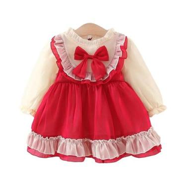 Imagem de Vestido De Princesa De Manga Longa Com Saia De Veludo Dupla Camada Par