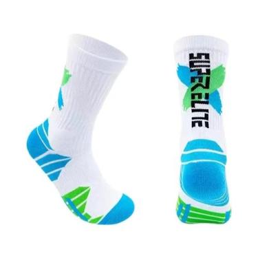 Imagem de Meias De Basquete Masculinas De Cano Alto Com Absorção De Impacto E Fu