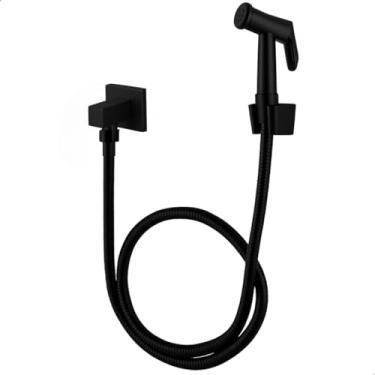 Imagem de Ducha Higiênica Completa Redonda SOFTINOX Preto Fosco Black Matte 1/4 de Volta em Metal com Mangueira 1,20m e Suporte para Parede – Chuveirinho para Lavabo