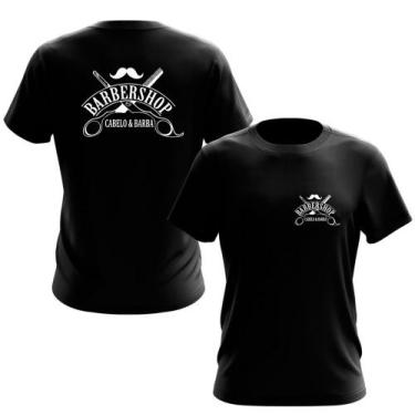 Imagem de Camiseta Barber shop - Estampa Norte, G2, Preto