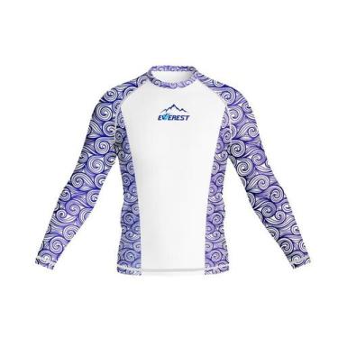 Imagem de Camiseta Manga Longa Infantil Moda Praia Uv 50 Verão Bco - Everest Spo