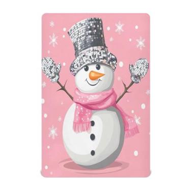 Imagem de Wassud Jogo de lençol de berço respirável para meninos e meninas, boneco de neve, neutro, 71 x 132 cm