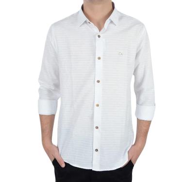 Imagem de Camisa Masculina Ogochi Casual Slim Branco-Masculino