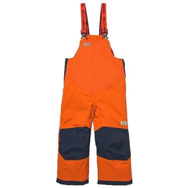 Imagem de Helly Hansen Macacão infantil e bebê Rider 2 babador impermeável isolado inverno neve calça macacão 278 laranja neon, tamanho 10